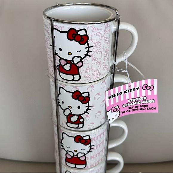 Sanrio Hello Kitty Poses Ceramic Mugs Stackable Set - Picture 5 of 9